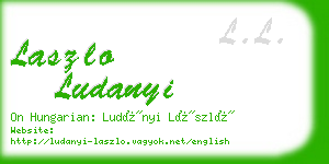 laszlo ludanyi business card